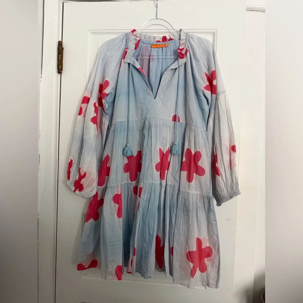 Oliphant Balloon Sleeve Short Dress • Mela Blue • Women’s Size XS LIKE NEW - Picture 3 of 6